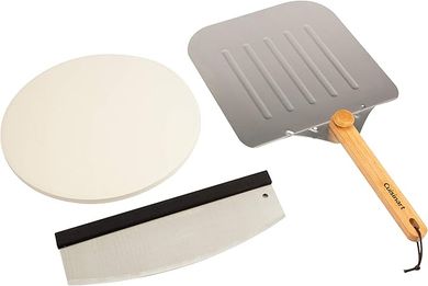 Cuisinart Deluxe Pizza Grilling Set: Stone, Peel, and Cutter
