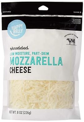 Happy Belly Shredded Mozzarella Cheese (Low Moisture, Part Skim Milk) 
