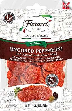 Fiorucci Uncured Pepperoni (Family Size, Nitrite & Antibiotic Free) 
