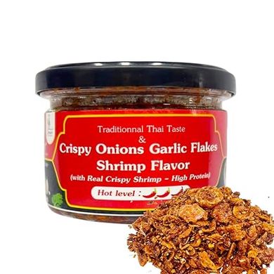 Spicy Garlic & Onion Crisps: High-Protein Snack, Perfect for Ramen, Pizza, Burgers, Rice, & Salads 
