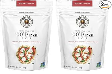 King Arthur 00 Pizza Flour: Non-GMO, American Wheat (3lb, 2 Pack) 
