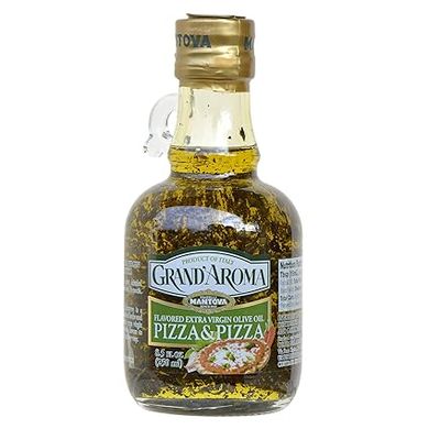 Mantova Grand’Aroma Pizza Flavored Olive Oil: Italian, Cold-Pressed, Heart-Healthy 
