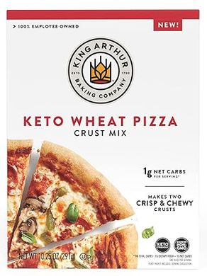 King Arthur Keto Pizza Crust Mix: Low Carb, Easy, Crisp & Chewy, 2 Crusts 
