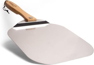 Chef Pomodoro 12" Aluminum Pizza Peel with Foldable Wood Handle
