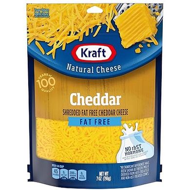 Kraft Fat Free Natural Cheddar Shreds (7 oz) 
