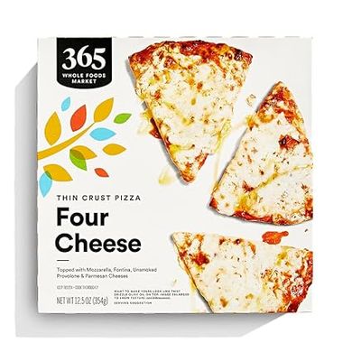 Whole Foods Market 365 Thin Crust Four Cheese Pizza 
