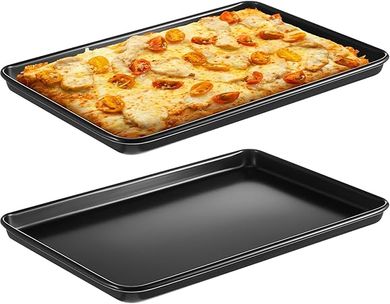 Grandma Style Non-Stick Sicilian Pizza Pans (2 Pack) 
