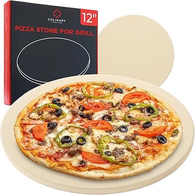 Culinary Couture 12" Round Pizza & Baking Stone:  Perfect for crispy pizzas, bread, & cookies.
