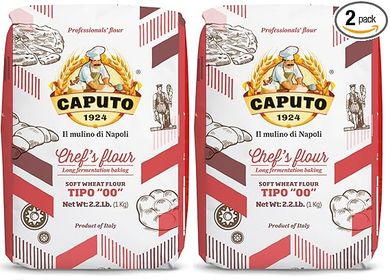 Caputo 00 Double Zero Italian Flour for Pizza, Bread & Pasta (2.2 lb Pack of 2) 
