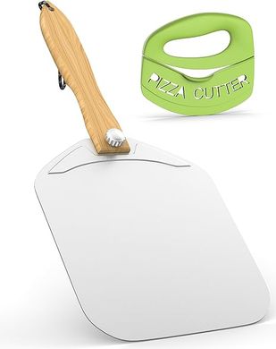 Foldable 12" Aluminum Pizza Peel with Cutter
