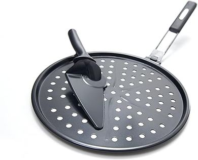 GrillPro 12-Inch Non-Stick Pizza Grill Pan with Cutter/Server 
