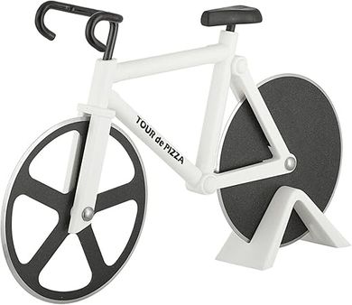 Tour de Pizza Bicycle Pizza Cutter: Dual Stainless Steel Wheels
