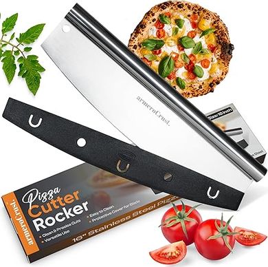 16-Inch Premium Pizza Rocker Cutter: Effortless Slicing, Time-Saving Design
