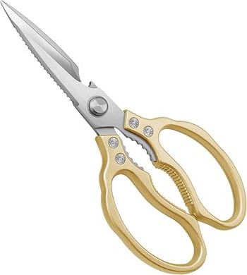 CGBE Gold Kitchen Shears: Heavy-duty, dishwasher-safe scissors for all your cooking needs (meat, poultry, herbs, etc.).
