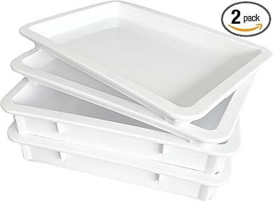 Commercial Pizza Dough Proofing Boxes (2-pack, stackable, 17.5"x13")
