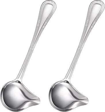 Patelai 2-Piece Stainless Steel Gravy/Sauce Ladle Set (2 oz)
