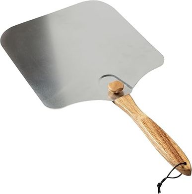 Old Stone Pizza Peel: 14x16" Aluminum with Collapsible Wooden Handle
