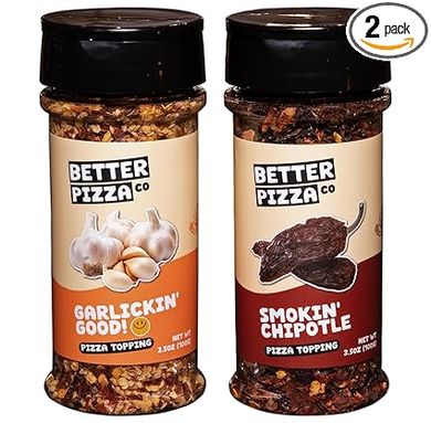 Garlic & Chipotle Pizza Topping Spices Duo (3.5oz each) 
