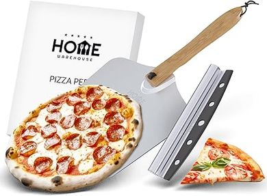 Home Warehouse Pizza Making Kit: Stainless Steel Peel & Cutter 
