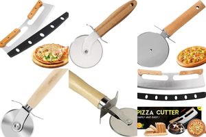 wooden handle pizza cutter