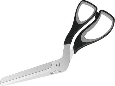 Pizza Scissors, Pizza Cutter with Ultra Sharp Detachable Blade and Ergonomic Soft Grip, 10.3Inch, Black&Grey