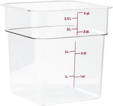 Cambro CamSquare 4-Quart Polycarbonate Food Container (NSF certified)
