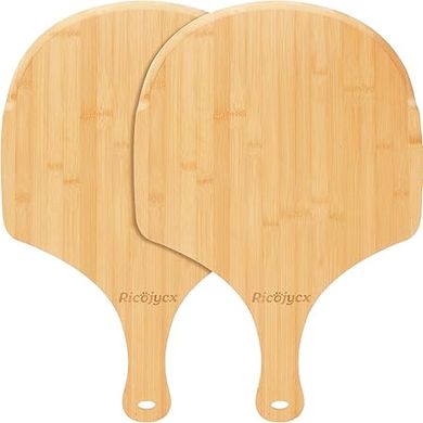 Bamboo Pizza Peel & Cutting Board Set (16-inch, 2-pack)
