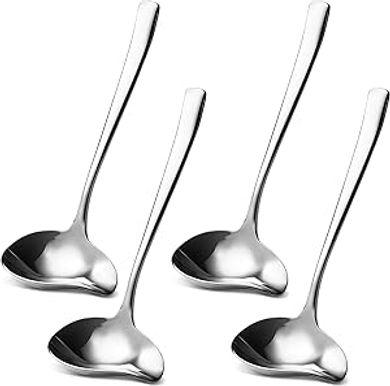 Mifoci 7.3" Stainless Steel Sauce Ladles (4-pack)
