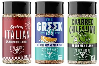 Fire & Smoke Society: Trio of Italian, Greek, & Mexican Seasonings
