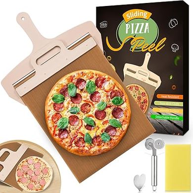 Detachable Handle Pizza Peel & Paddle:  Perfect for ovens, grills, and gatherings.
