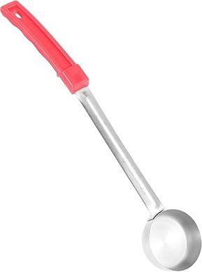 UPKOCH Stainless Steel Flat Bottom Ladle: 2 oz Food Portioning Spoon for Kitchen Use
