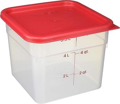 Cambro 6-Quart Translucent Food Container with Lid
