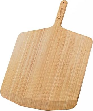 Chef Pomodoro 16" Bamboo Pizza Peel: A durable, gourmet pizza paddle for oven use.
