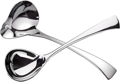 IMEEA Mini Gravy Ladles: Set of 2, 18/10 Stainless Steel
