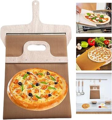 23" Wooden Pizza Peel with Non-Stick Surface for Indoor/Outdoor Ovens
