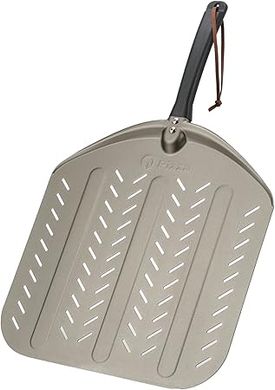 12-Inch Perforated Aluminum Pizza Peel & Spatula
