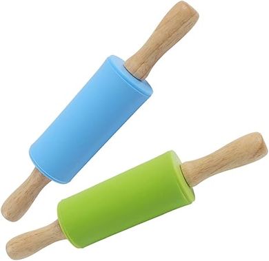 Koogel Mini Rolling Pins: 2-Pack, 9-Inch, for Kids & Baking
