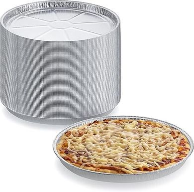 Disposable Round Aluminum Pizza Pans (5 Pack) - 12.25"
