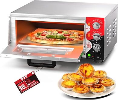 PYY 16" Electric Pizza Oven: Restaurant-quality pizza at home.  (60-min timer, 2 heat tubes, ETL listed)
