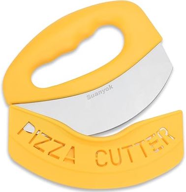 Premium Stainless Steel Pizza Rocker/Cutter with Protective Sheath
