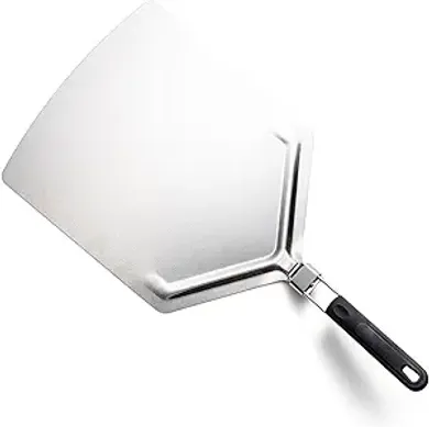 Outset Folding Pizza Peel: A 25.5" x 13" stainless steel paddle.
