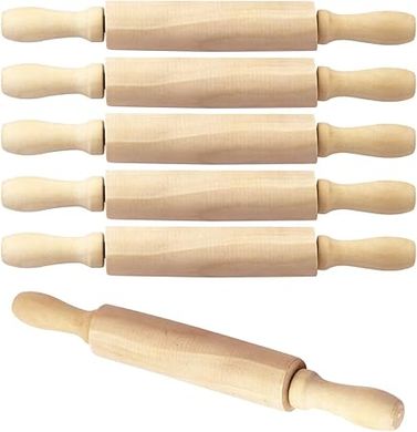 Mini Wood Rolling Pins (6-pack): Perfect for Kids