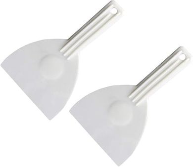 Kitchen Plastic Scraper Set: 2-Piece Dough & Cake Decorating Spatula
