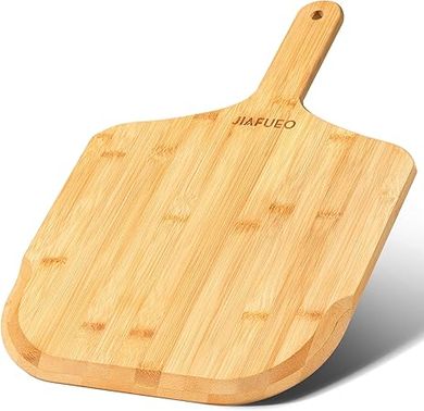 Bamboo Pizza Peel & Board: 12" Wooden Paddle for Pizza, Bread & More
