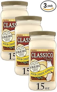 Classico Four Cheese Alfredo Sauce (3-pack, 15 oz jars)
