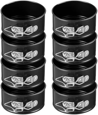 8-Piece Mini Springform Cake Pans, Leakproof & Nonstick
