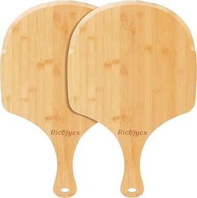 Bamboo Pizza Peel & Cutting Board Set (2-pack, 14")
