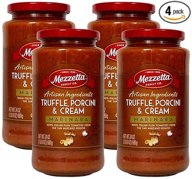 Mezzetta Artisan Truffle, Porcini & Cream Marinara Sauce (4 x 24oz)
