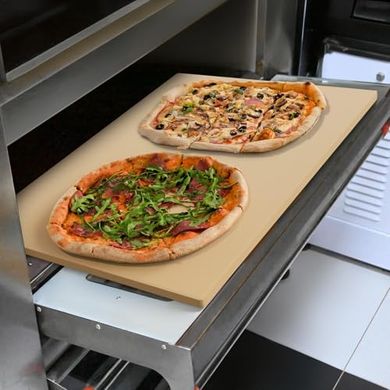 Extra Large Rectangular Pizza Stone with Scraper
