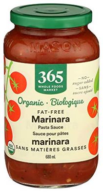 Organic Fat-Free Marinara Pasta Sauce (365 by Whole Foods Market)
